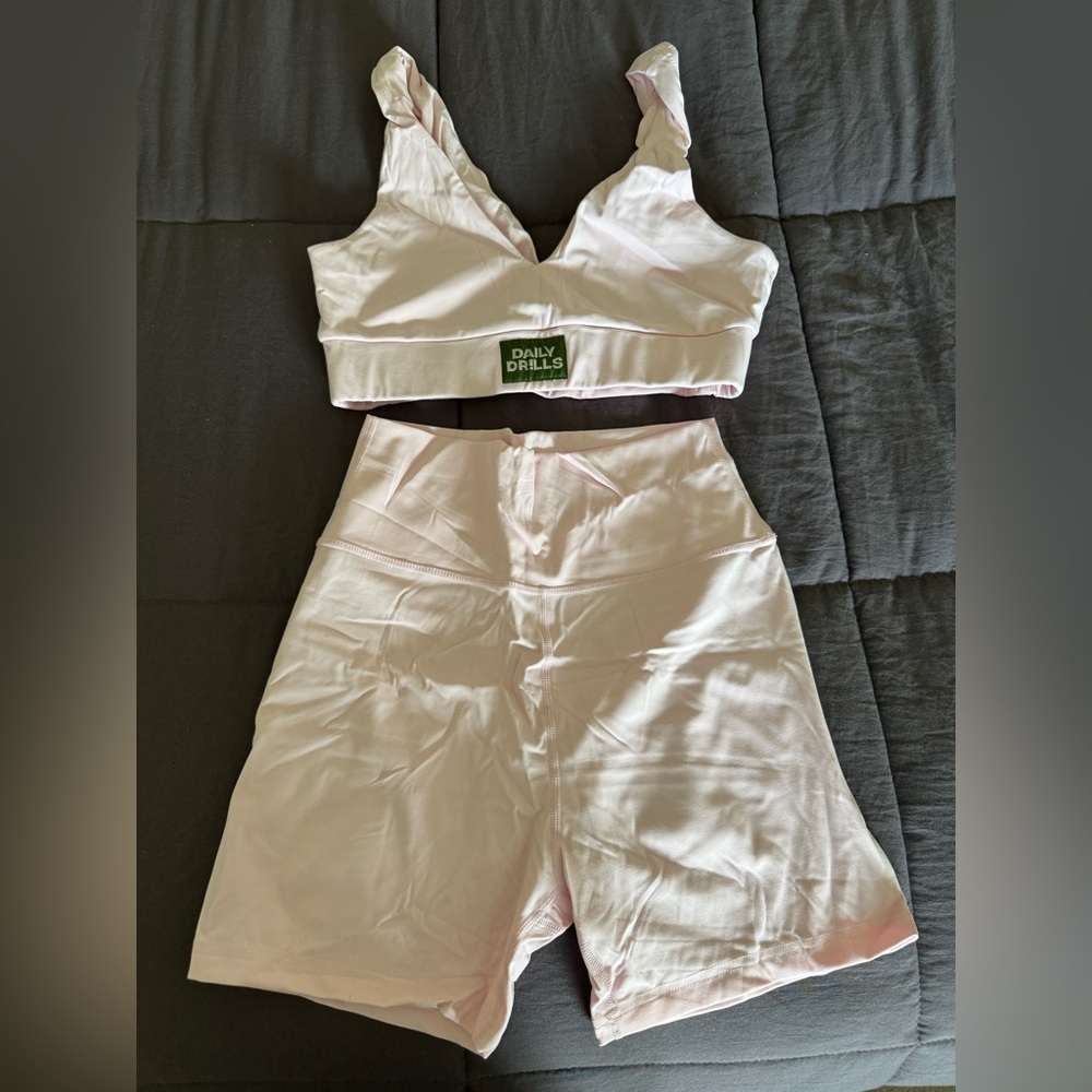 Daily Drills Baby Pink Activewear Set